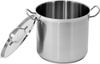 Stainless steel tall pot with lid 28x25CM 15,4L | YG-00004