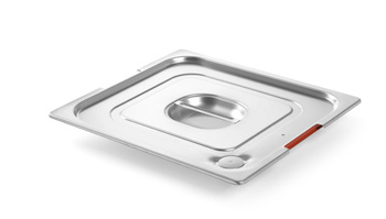 POKRYWKA DO POJEMNIKÓW GN Z USZCZELKĄ SILIKONOWĄ Z WYCIĘCIEM NA UCHWYTY GN 2/3 - 354x325 | HENDI 804315