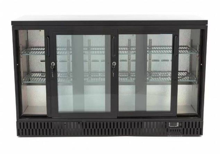 Barowa szafa chłodnicza  | chłodziarka podblatowa RQ-330SCM | 3-drzwiowa | drzwi przesuwne | 341l