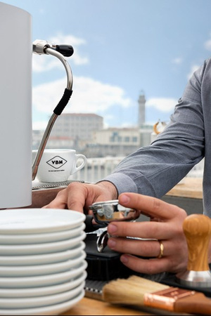 Ekspres kolbowy 1-grupowy | Lollo 1GR White | kolor biały | 1,8 kW