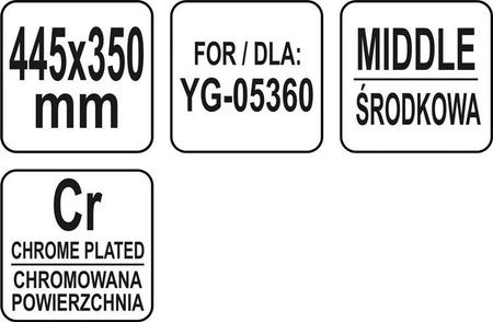 PÓŁKA ZAPASOWA ŚRODKOWA WITRYNY 445*350 | YG-05417