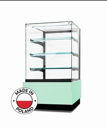 Witryna cukiernicza chłodnicza Dolce Visione Premium 700 | podświetlany cokół | 700x670x1300 mm