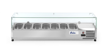 Nadstawa chłodnicza 7x GN 1/4 z witryną ze szkła hartowanego HENDI 232910