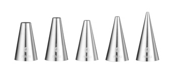 Końcówki do rękawów proste, stalowe - zestaw 5szt.w różnych rozmia HENDI 551691
