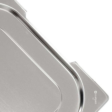 Pokrywka stalowa z wycięciem na uchwyty do pojemników, GN 1/2 132000 STALGAST