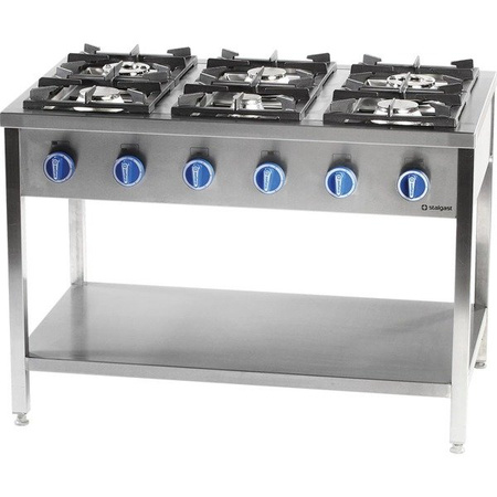 Gas cooker, 6-burner, 700 mm, 32.5 kW, G30 979613 STALGAST