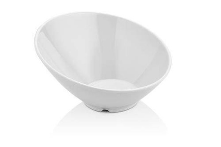 Miska skośna z melaminy, biała, 262x(h)138 mm