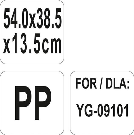 POJEMNIK DO WÓZKA SZARY PP 54x38,5x13,5CM | YG-09102