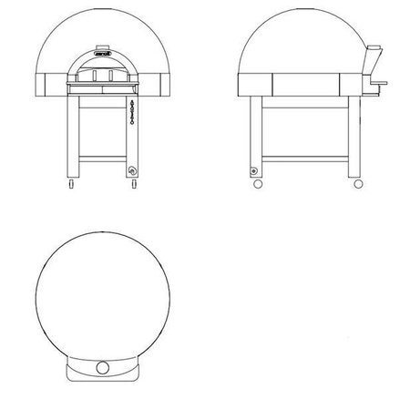 Piec do pizzy neapolitańskiej | 6x33cm | 500 °C | AUGUSTO 6 E