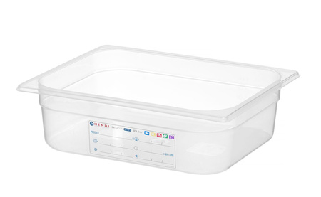 Pojemnik GN HACCP z polipropylenu 1/2 100 - bez pokrywki HENDI 880173