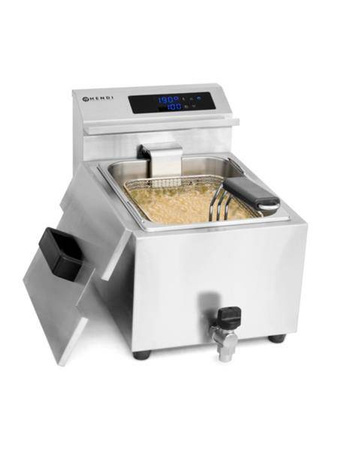 Mastercook digitale Plattenfritteuse mit Ablasshahn - 8 HENDI 207369