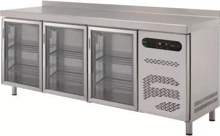 Refrigerated table with glass doors 700 mm GN 1/1 ESSENZIAL LINE ETP-7-180-30 D GLASS