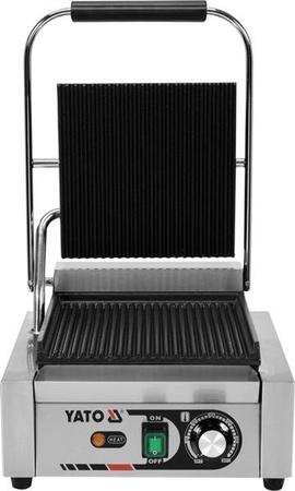 ELEKTRYCZNY GRILL KONTAKTOWY RYFLOWANY 32CM 1,8KW | YG-04555