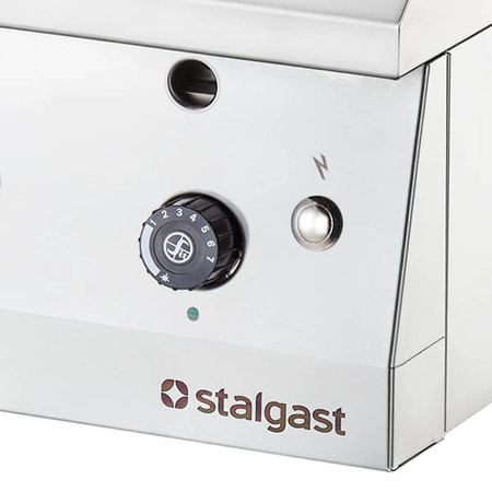Płyta grillowa gazowa, chromowana, gładka, P 6.5 kW, U 230 V, G30 STALGAST 9736130