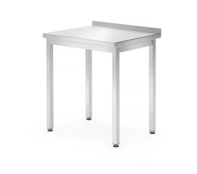 Stół przyścienny bez półki Budget Line – skręcany 600x600x(H)850 | HENDI 817186