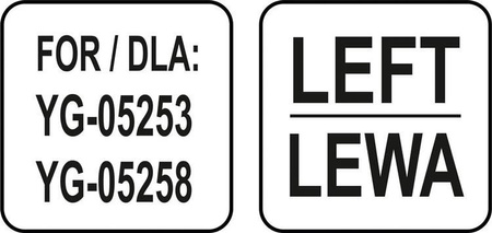 PROWADNICA LEWA DO PÓŁKI 333*430 | YG-05421