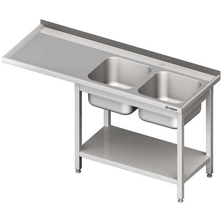 Table with 2 compartment sink.(P) and space for a refrigerator or dishwasher 2000x600x900 mm STALGAST MEBLE 981036200