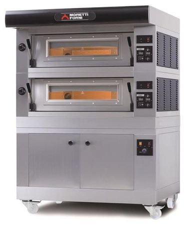 Electric multilevel pizza ovens AMALFI B single chamber oven with hood and base