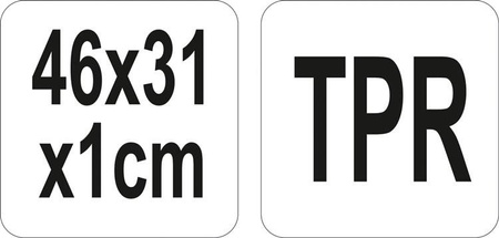 MATA BAROWA, PODKŁADKA BARMAŃSKA 46 x 31 x 1 CM CZARNA | YG-07101