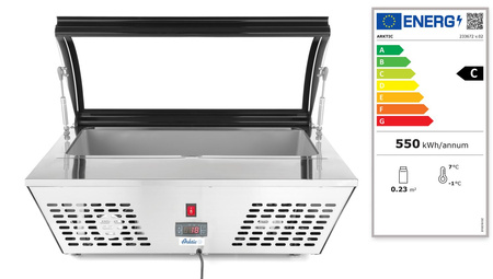 Witryna chłodnicza, nastawna, sałatkowa, 67 litrów