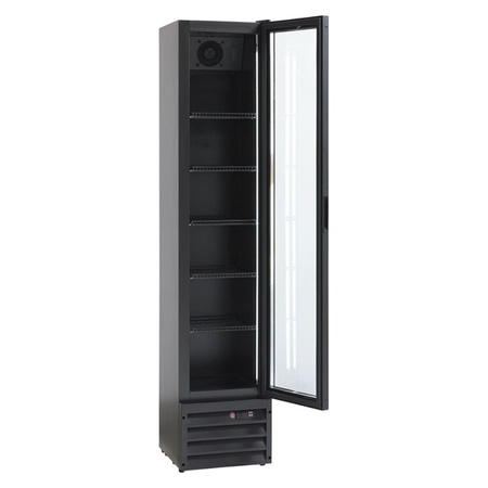 Szafa chłodnicza przeszklona SD226BE | czarna | 144l