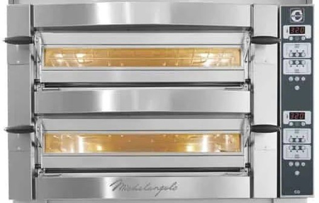 Piec do pizzy elektryczny Cuppone Michelangelo | dwukomorowy | panel cyfrowy | 4+4x36 | ML435/2 CD