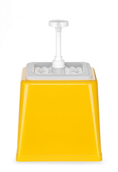 Pojemnik z pompką do sosów, zólty   | HENDI 203538