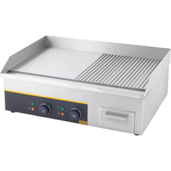 Płyta grillowa 1/2 gładka, 1/2 ryflowana, Gredil,  P 3.5 kW, U 230 V STALGAST 745120