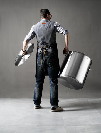 Garnek wysoki z pokrywką Budget Line, poj.98 l, fi.500x(H)500 mm HENDI 835104