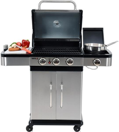 GAS GRILL 3+1 STAINLESS STEEL 11,5KW | YG-20002