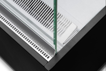 Witryna cukiernicza chłodnicza Dolce Visione Premium 700 | wnętrze ze stali nierdzewnej | 700x670x1300 mm