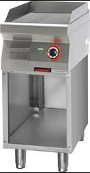 Płyta grillowa ryflowana chromowana 400mm 4,8kW na podstawie szafkowej otwartej 700.PBE-400R.S Kromet