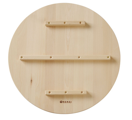 Deska pod pizzę drewniana - śr. 500 mm, dzielona na 6 HENDI 505588