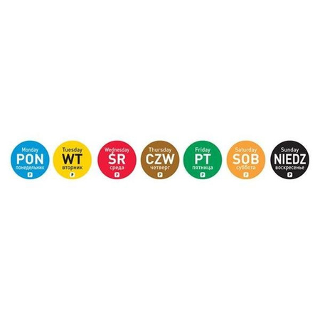 Food Safety stickers, disposable - Thursday HENDI 850039