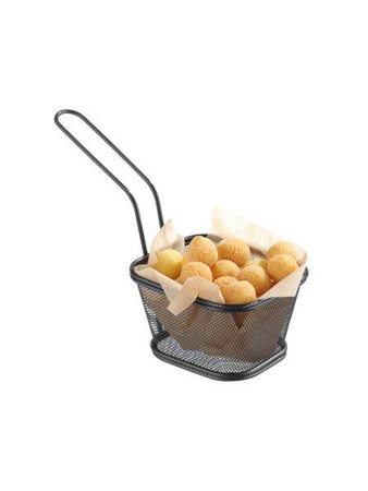 Miniature basket for fried snacks black 130x115x80 mm HENDI 425695