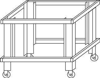 Podstawa na kołach do pieca S105 H=600mm
