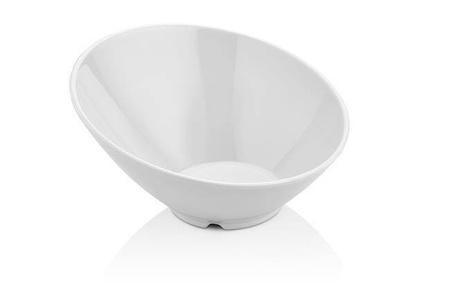Miska skośna z melaminy, biała, 262x(h)138 mm