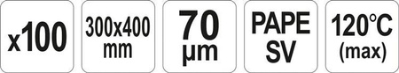 WORKI DO SOUS-VIDE I PAKOWAREK KOMOROWYCH 300*400 70UM PAPE SV, 100SZT | YG-09339