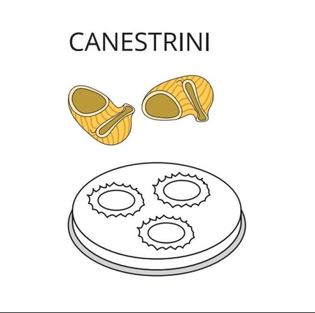 Matryca formująca do maszynki do makaronu PF25EN, PF40EN, MPF2.5N, MPF2.5NC, MPF4N, CANESTRINI - ø 16 mm