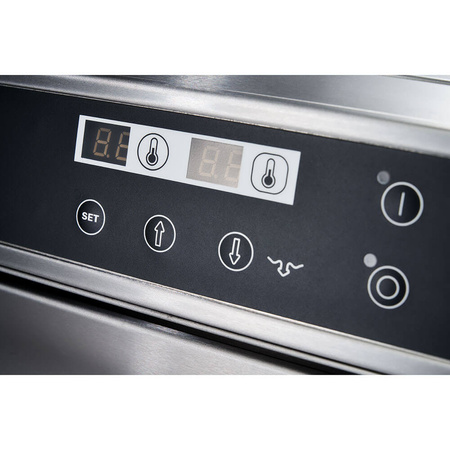 Zmywarko-wyparzarka Power Digital z pompą zrzutową i płuczącą, 6,65 kW, 400 V, Stalgast 801566