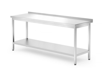 Stół roboczy przyścienny z półką - skręcany, o wym. 1800x700x850 m HENDI 812761