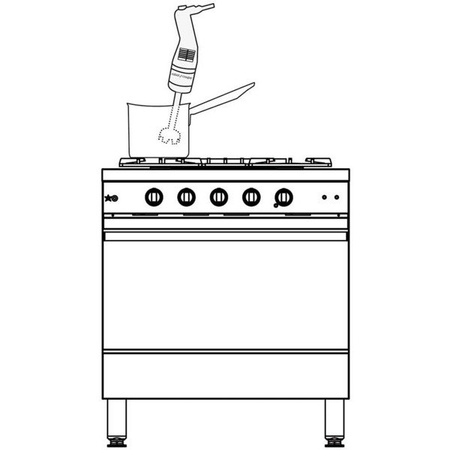 Hand mixer, mini MP 240 V.V., P 0.27 kW, U 230 V 711241 STALGAST