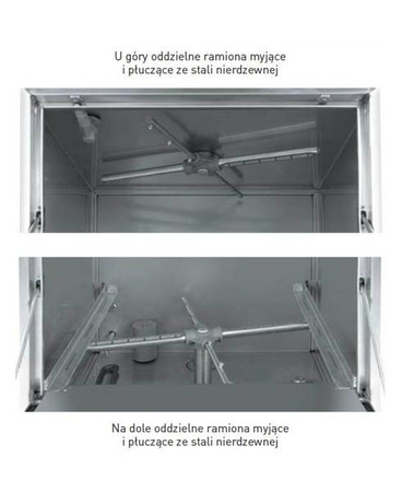 Zmywarka do naczyń 50x50, manualna, z dozownikiem detergentu i p HENDI 230251