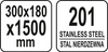 PÓŁKA WISZĄCA Z RANTEM POJEDYNCZA 1500x300x180MM | YG-09042