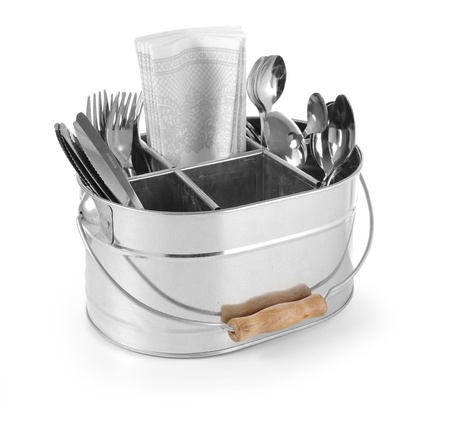 Pojemnik w kształcie wiadra na sztućce i serwetki HENDI 425978