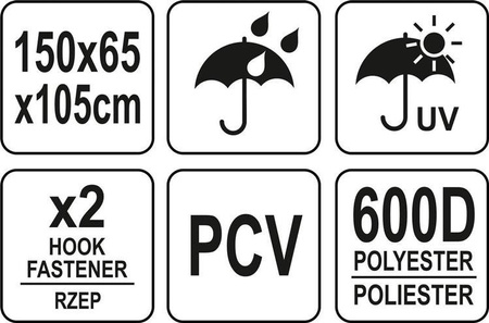 POKROWIEC NA GRILLA 150 X 65 X 105CM
 | YG-20051