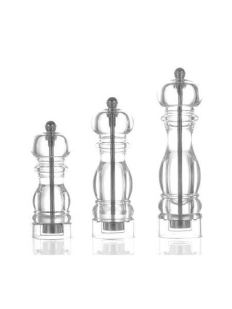 Kunststoff-Salzmühle Toscana 18 cm, transparent HENDI 469354