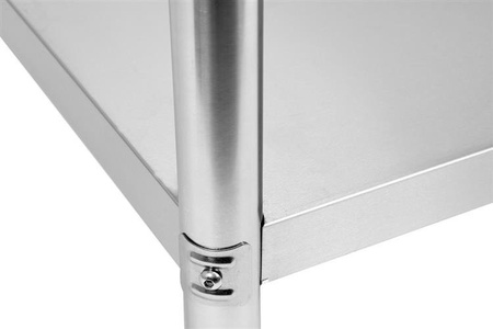 SKŁADANY STÓŁ PRZYŚCIENNY Z PÓŁKĄ 1500x700xH850+100MM | YG-09034