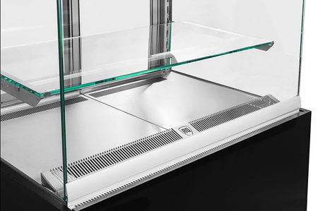 Witryna cukiernicza chłodnicza Dolce Visione Premium 700 | wnętrze ze stali nierdzewnej | 700x670x1300 mm