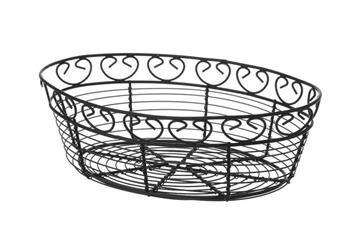 Deco oval basket black 255x160x80 mm HENDI 425879